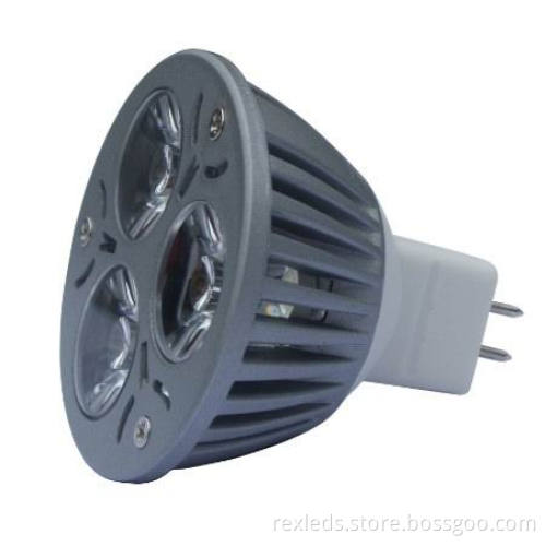 3w Ip20 Mr16 3w Led Spot Light Fixtures, 270lm Led Spot Light Bulb For Museum, 4000-4500k